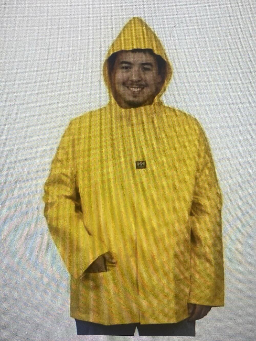 C22 Helly Hansen Jacket Men’s XL Yellow PVC Hooded Rain Coat Workwear